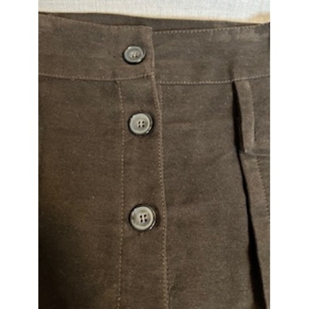 Zara Basic Brown Button Front Mini Skirt Utility … - image 4